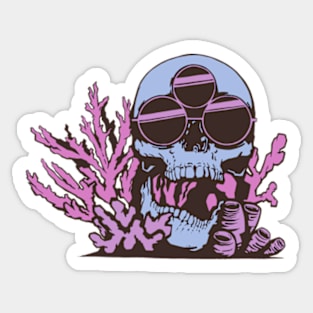 Dizzy skull Sticker